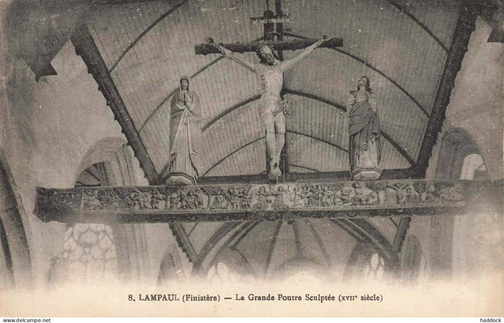 LAMPAUL : LA GRANDE POUTRE SCULTEE - Lampaul-Guimiliau