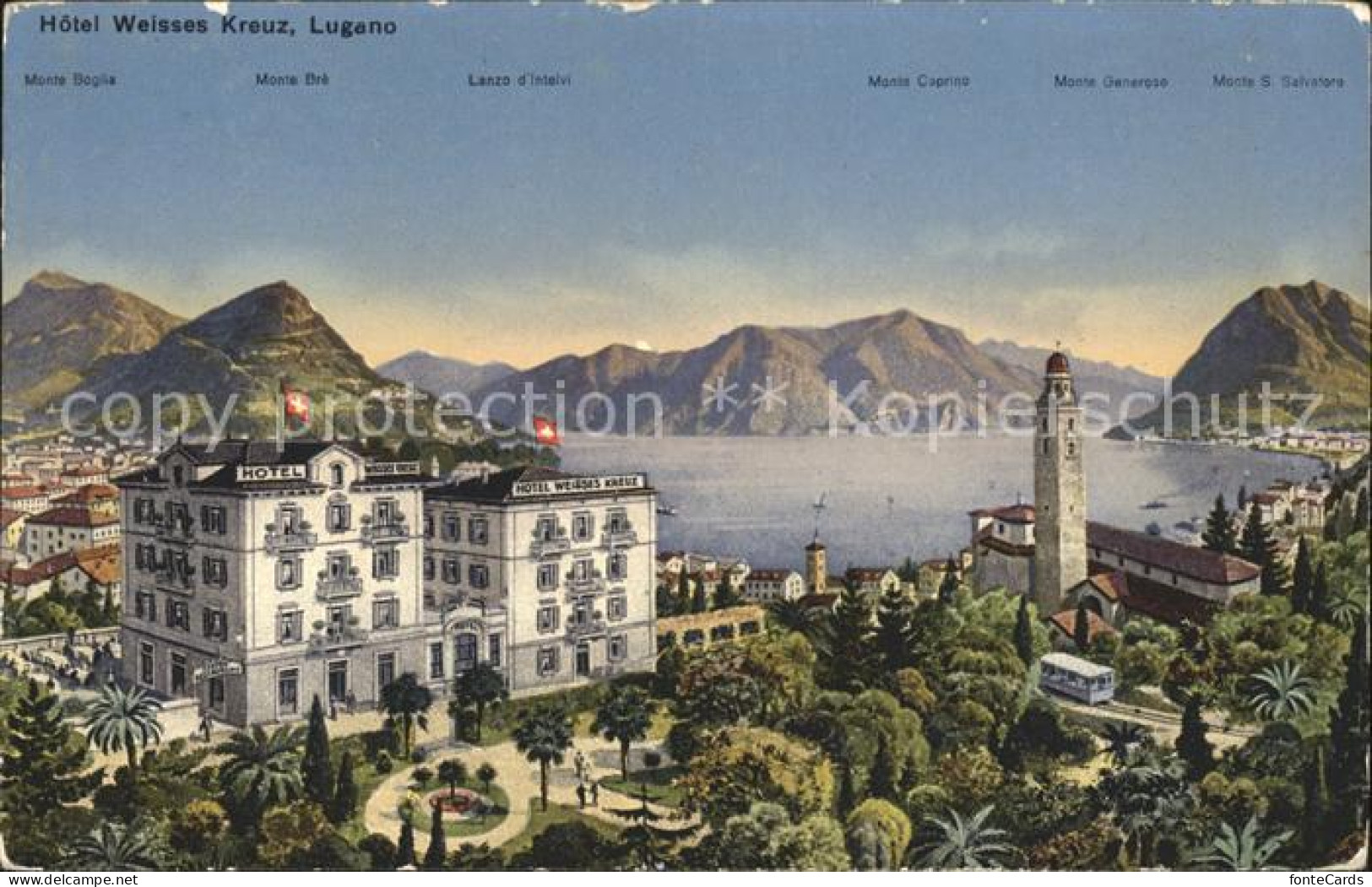 11897587 Lugano TI Hotel Weisses Kreuz Monte Bre Monte Boglia Monte Generoso Lug - Sonstige & Ohne Zuordnung