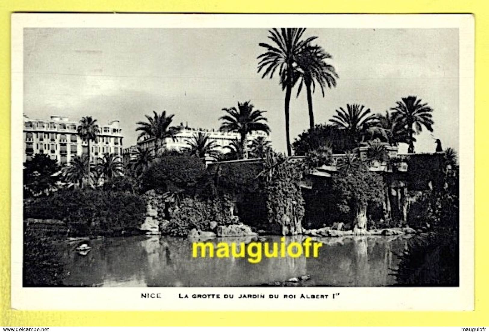 06 ALPES MARITIMES / NICE / LA GROTTE DU JARDIN DU ROI ALBERT 1er / 1937 - Parques, Jardines
