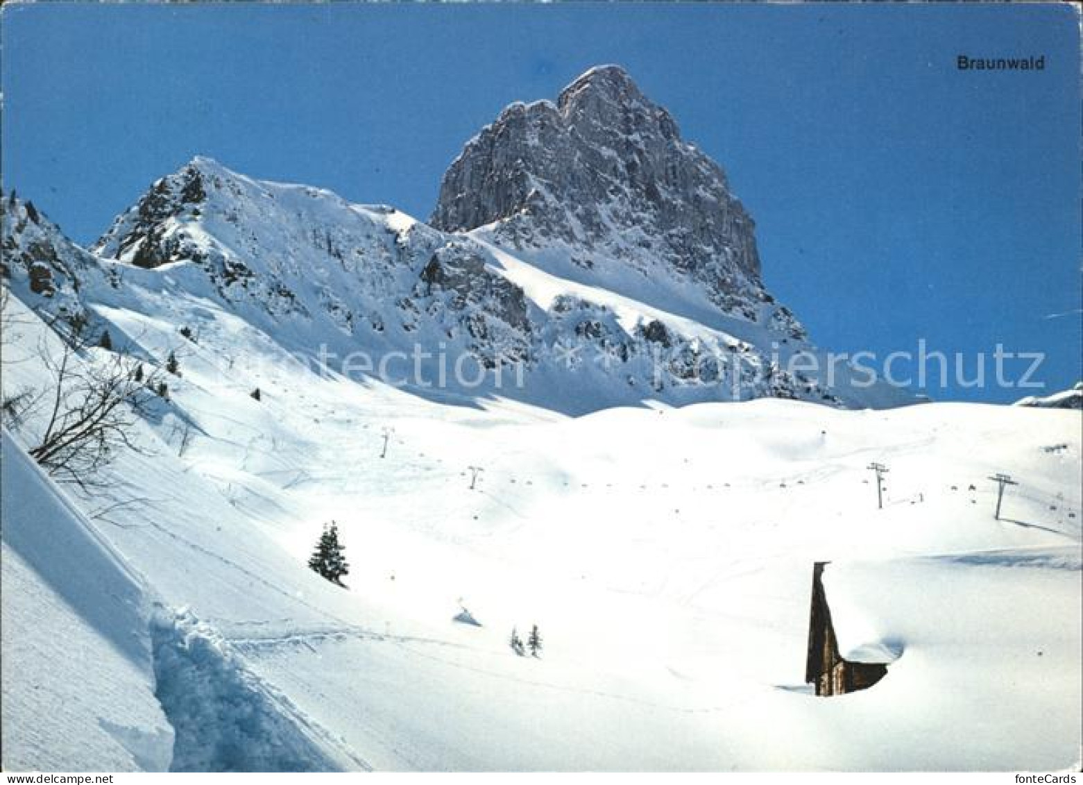 11896817 Braunwald GL Baechital Neues Skigebiet Braunwald - Altri & Non Classificati