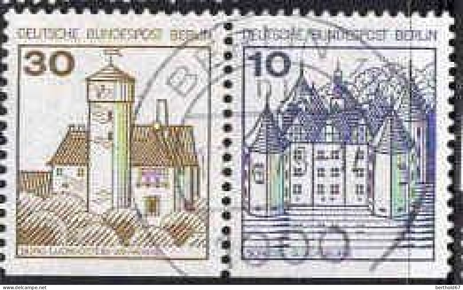 Berlin Poste Obl Yv:496b-8b Schloss Glücksburg Burg Ludwigstein-Werratal (TB Cachet Rond) - Used Stamps