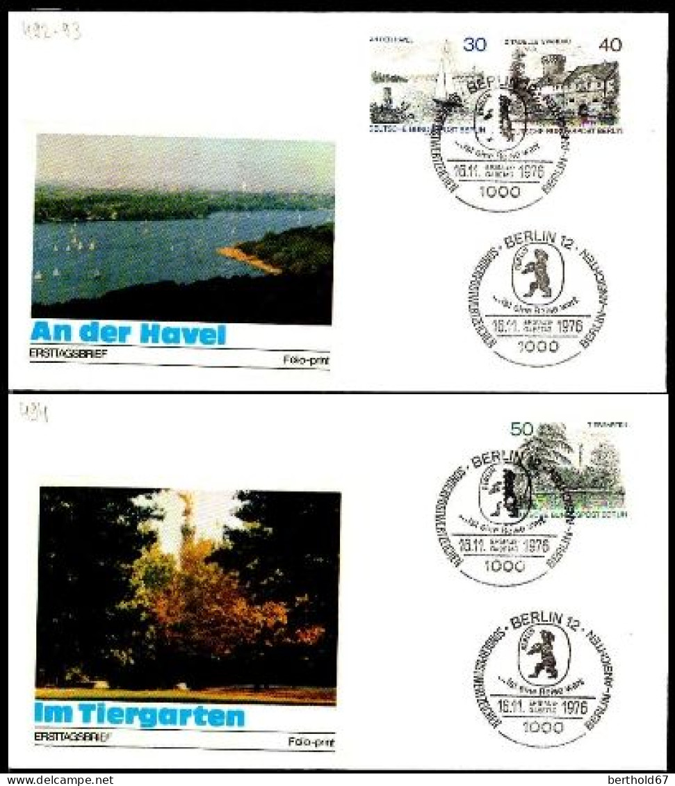 Berlin Poste Obl Yv:492/494 Vues De Berlin (TB Cachet à Date) Fdc Berlin 16-11-76 - 1971-1980