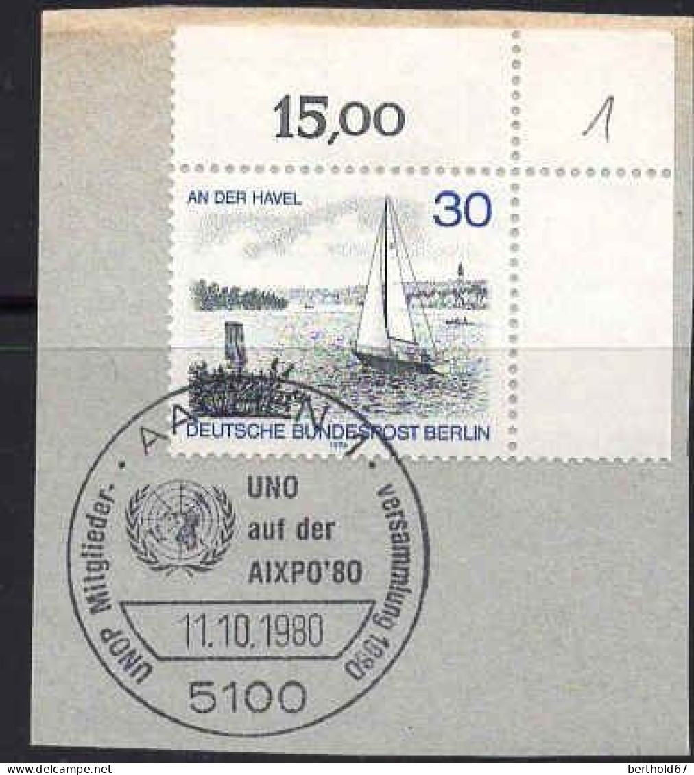 Berlin Poste Obl Yv:492 Mi:529 Coin De Feuille Fdc 11-10-80 Sur Fragment (TB Cachet à Date) - 1971-1980