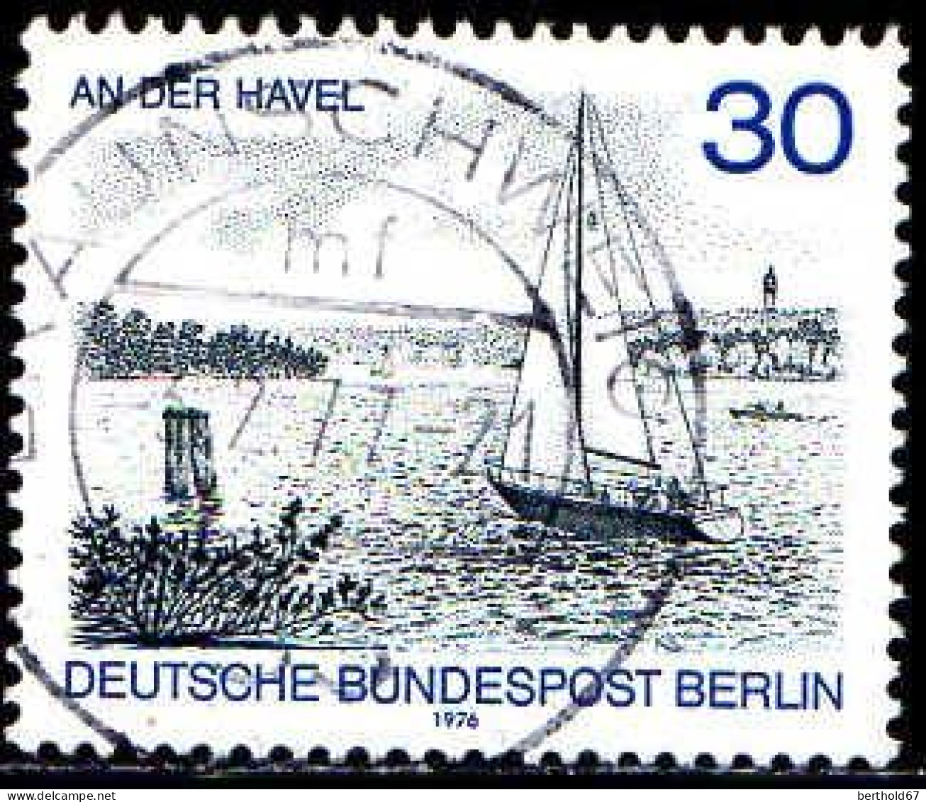Berlin Poste Obl Yv:492 Mi:529 An Der Havel (TB Cachet Rond) - Used Stamps