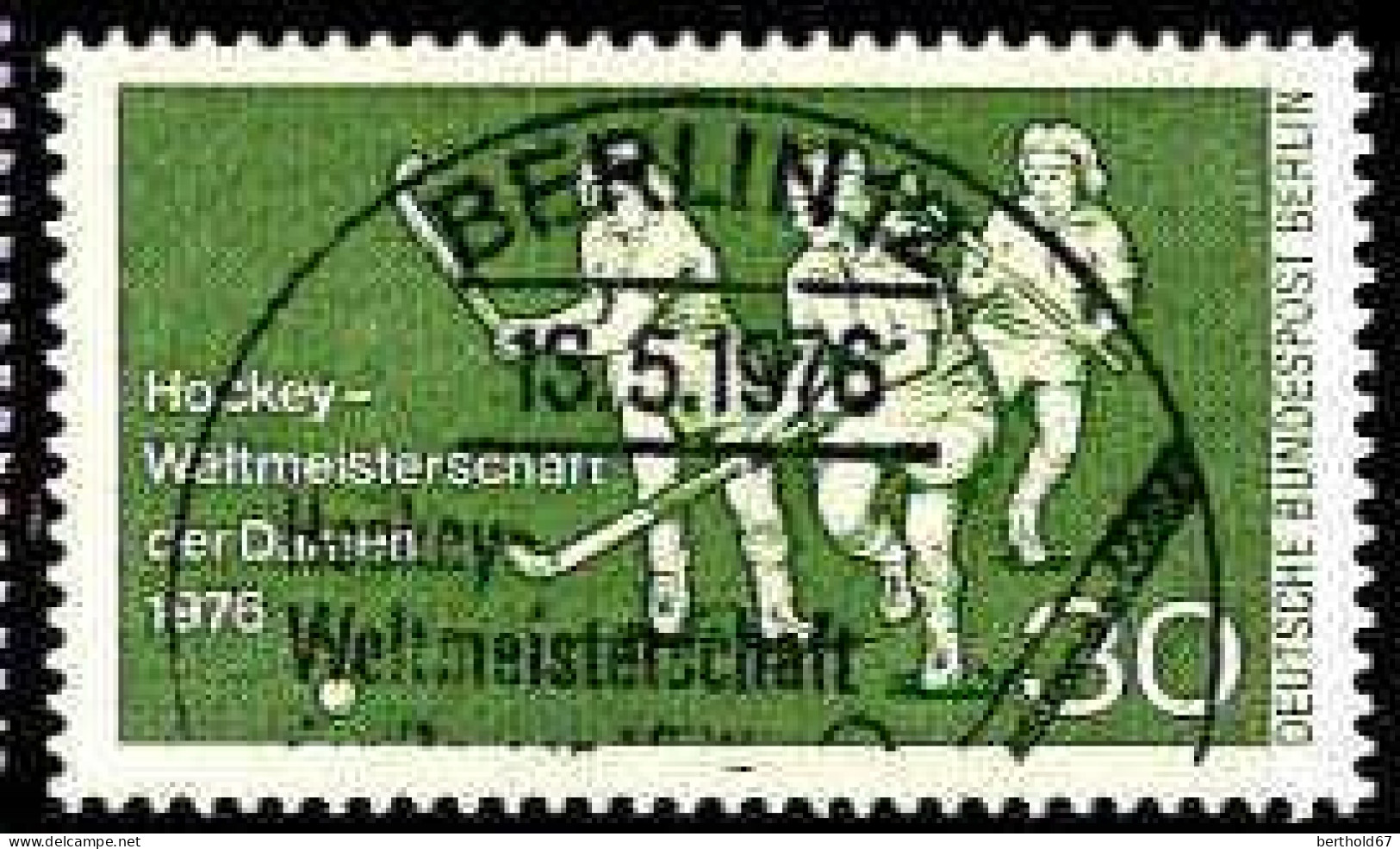 Berlin Poste Obl Yv:485 Mi:521 Hockey-Weltmeisterschaft Der Damen (TB Cachet à Date) Berlin 12 13-5-1976 - Gebruikt