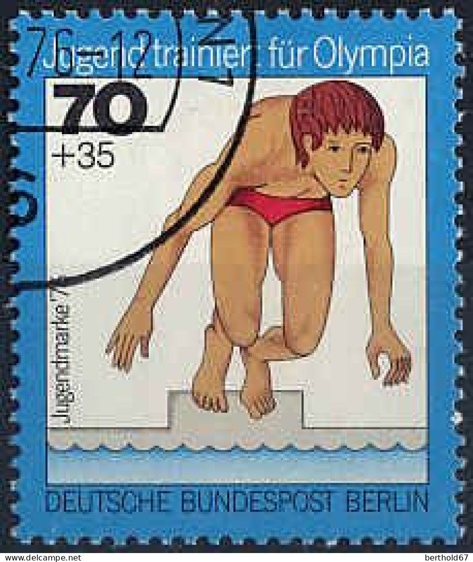 Berlin Poste Obl Yv:484 Mi:520 Jugendmarke Jugend Trainiert Für Olympia (Natation) (beau Cachet Rond) - Used Stamps