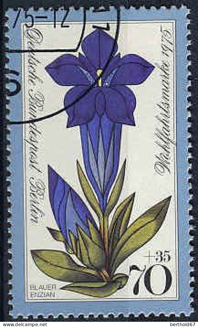 Berlin Poste Obl Yv:477 Mi:513 Wohlfahrtsmarke Blauer Enzian (Beau Cachet Rond) - Used Stamps
