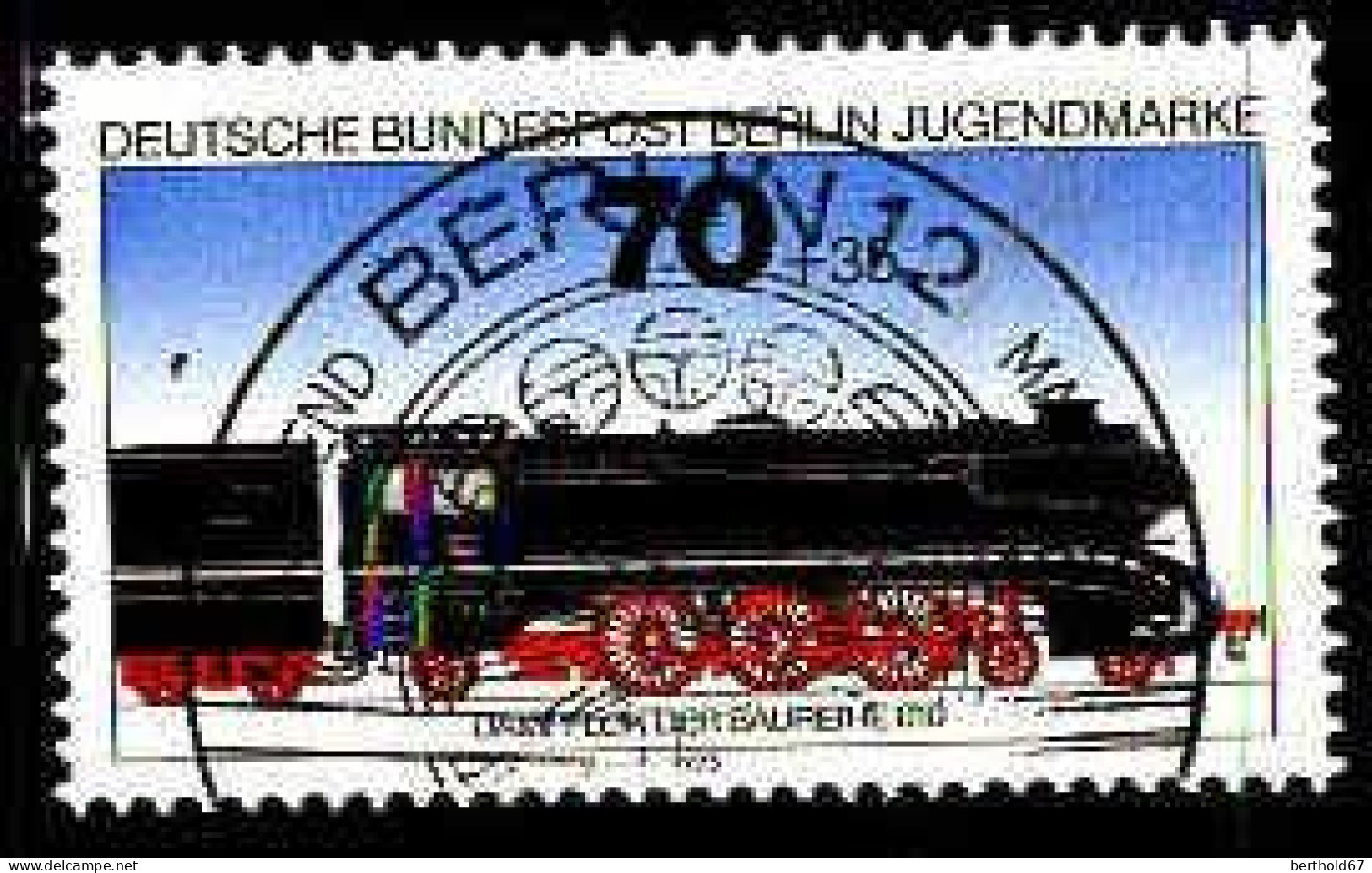 Berlin Poste Obl Yv:455 Mi:491 Jugendmarke Dampflok Der Baureihe 010 (TB Cachet Rond) - Gebraucht