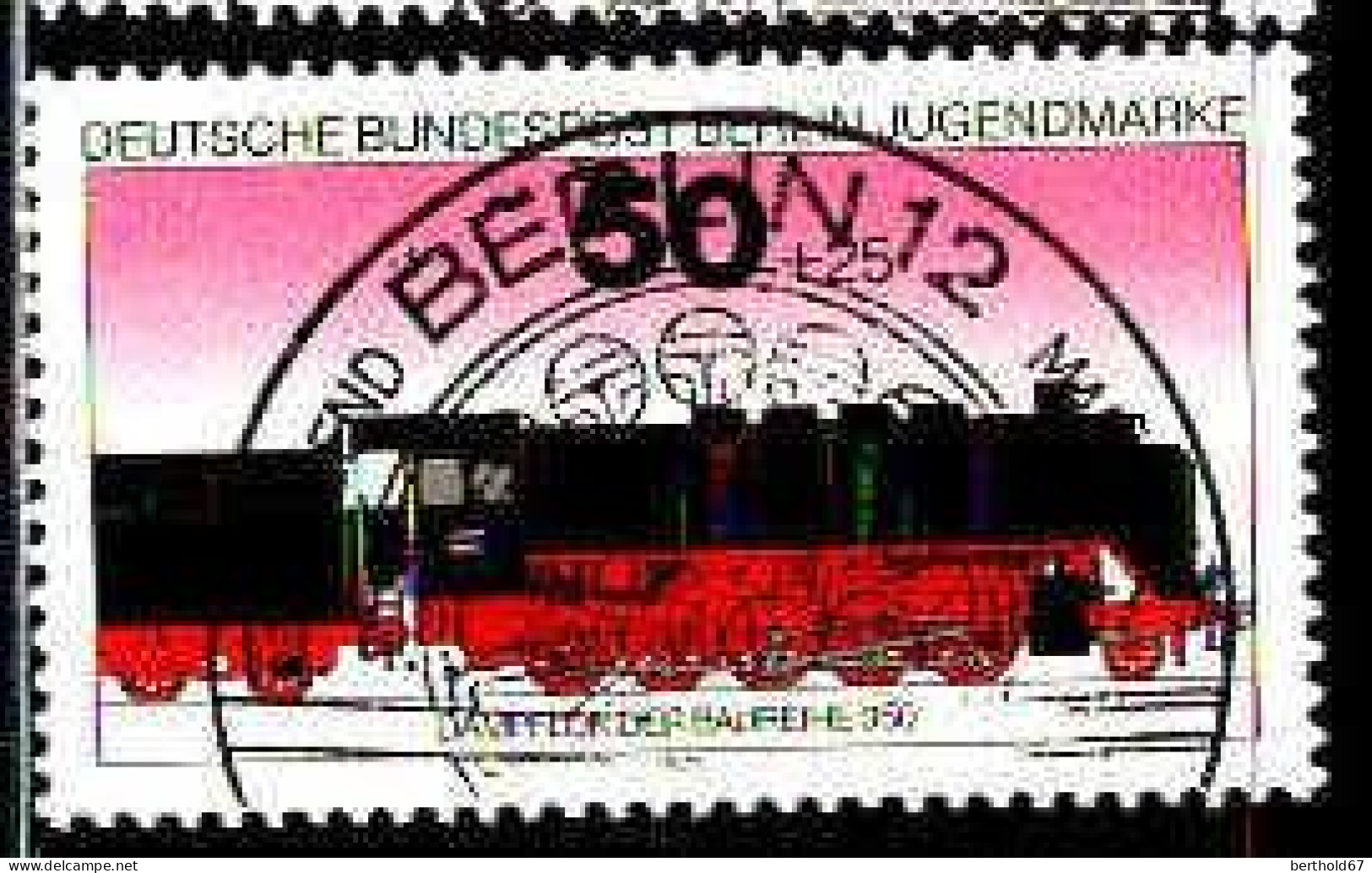 Berlin Poste Obl Yv:454 Mi:490 Jugendmarke Dampflok Der Baureihe 050 (TB Cachet Rond) - Usados