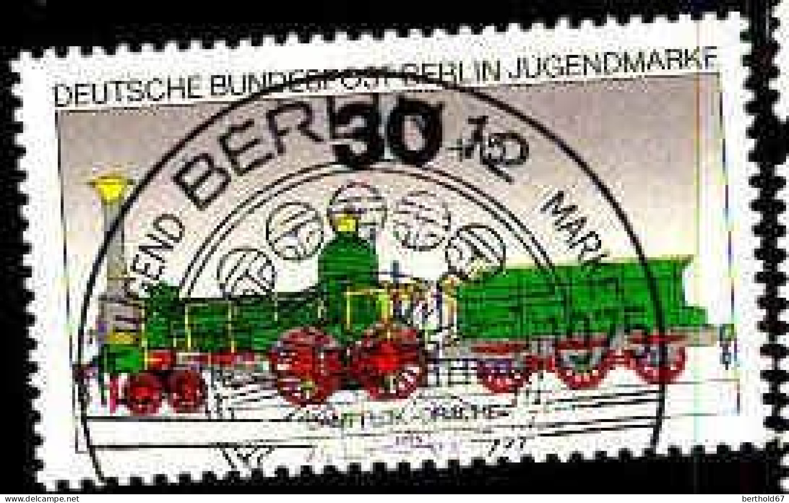 Berlin Poste Obl Yv:452 Mi:488 Jugendmarke Dampflok Drache (TB Cachet Rond) - Used Stamps