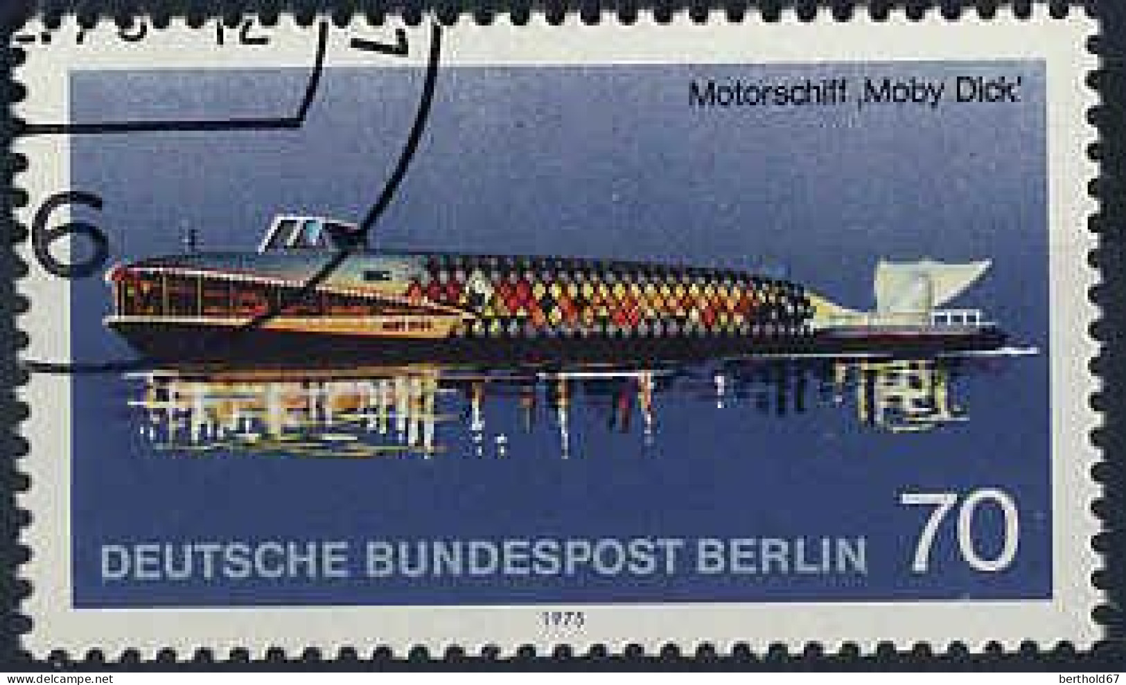 Berlin Poste Obl Yv:451 Mi:487 Motorschiff " Moby Dick " (beau Cachet Rond) - Gebraucht