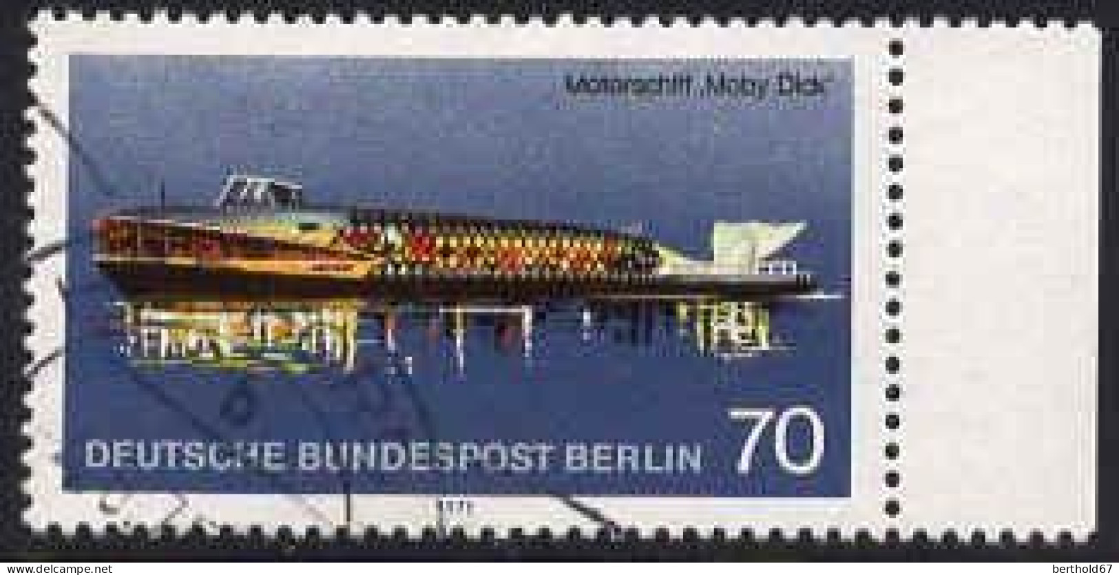 Berlin Poste Obl Yv:451 Mi:487 Motorschiff Moby Dick Bord De Feuille (cachet Rond) - Oblitérés