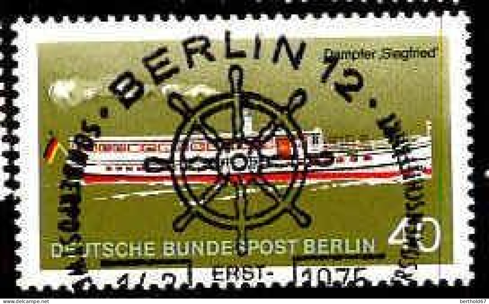 Berlin Poste Obl Yv:448 Mi:484 Dampfer Siegfried (TB Cachet Rond) - Gebraucht
