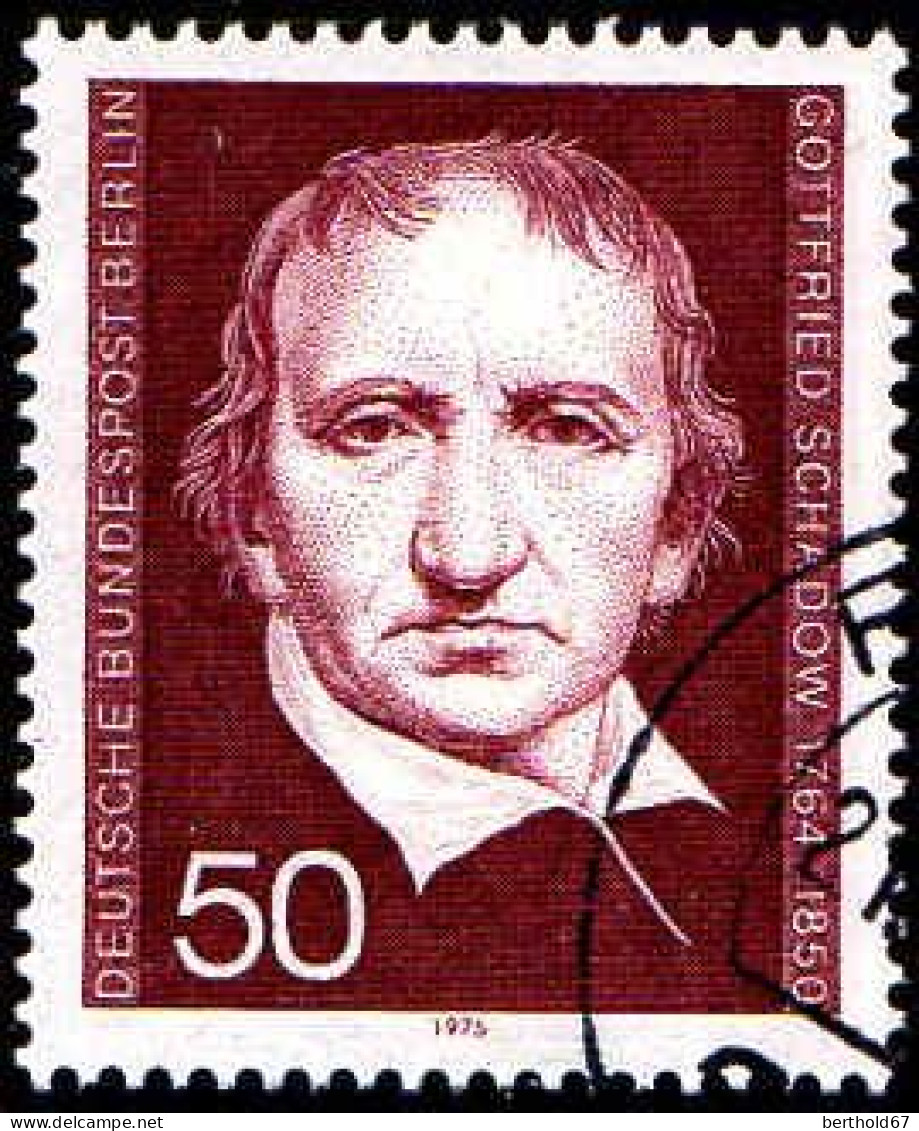 Berlin Poste Obl Yv:446 Mi:482 Gottfried Schadow Sculpteur (Beau Cachet Rond) - Used Stamps