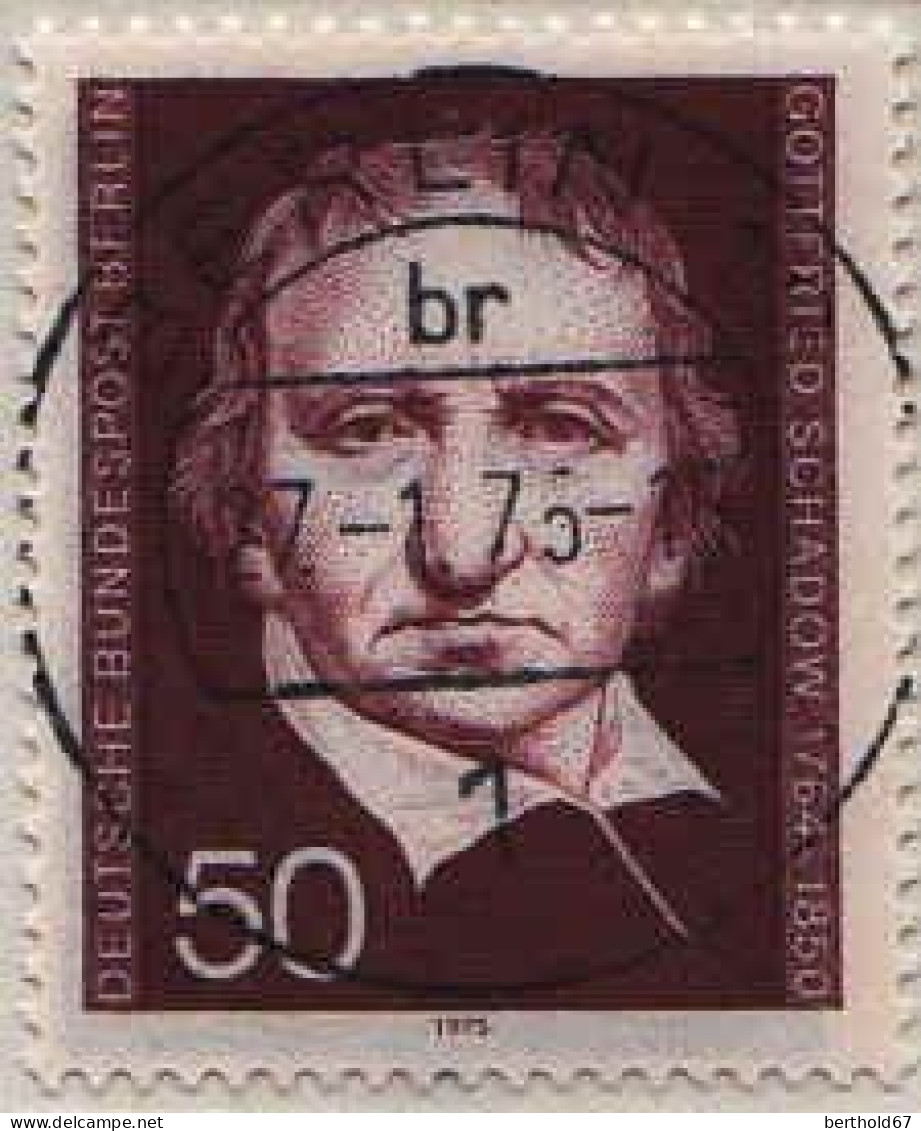 Berlin Poste Obl Yv:446 Mi:482 Gottfried Schadow Sculpteur (TB Cachet Rond) - Used Stamps