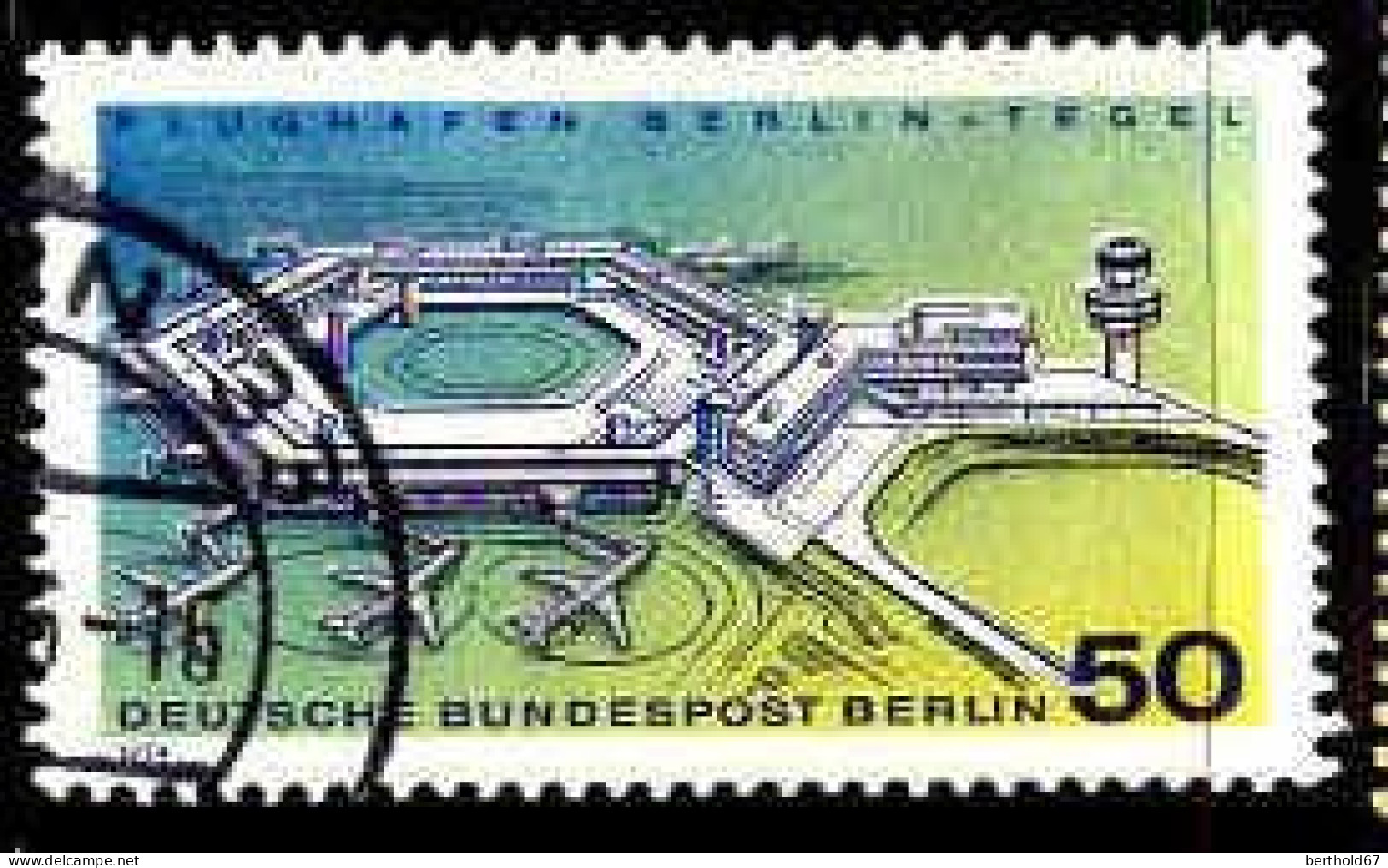 Berlin Poste Obl Yv:441 Mi:477 Flughafen Berlin-Tegel (Beau Cachet Rond) - Oblitérés