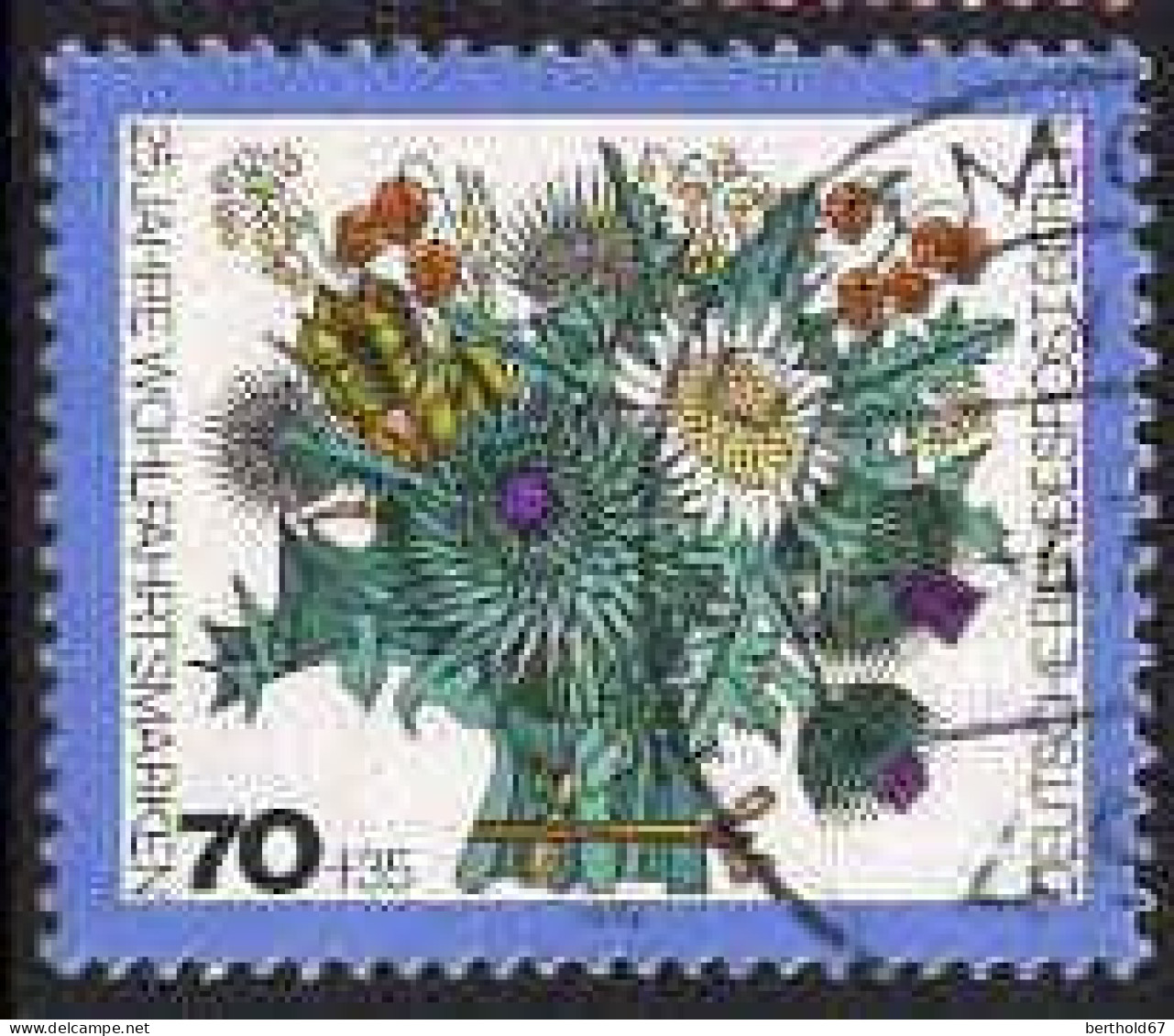 Berlin Poste Obl Yv:440 Mi:476 Wohlfahrtspflege Fleurs D'hiver (Beau Cachet Rond) - Gebraucht