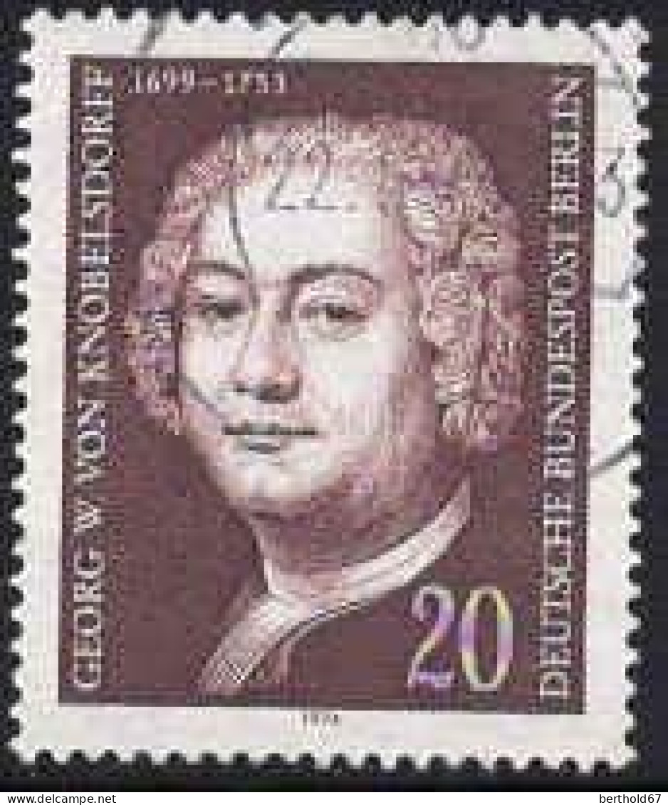 Berlin Poste Obl Yv:428 Mi:464 Georg Wenzeslaus Von Knobelsdorff Architecte (cachet Rond) - Used Stamps