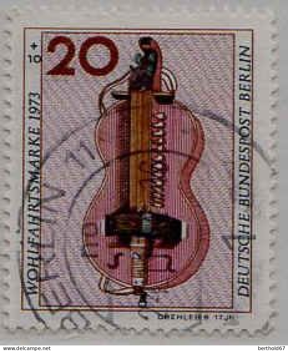 Berlin Poste Obl Yv:423 Mi:459 Wohlfahrtsmarke Drehleier 17.Jh (Beau Cachet Rond) - Used Stamps