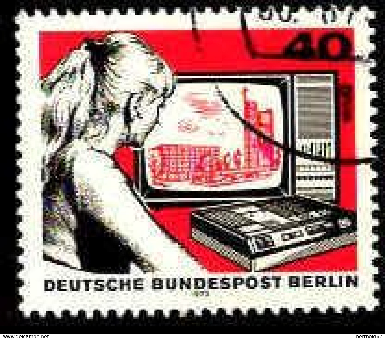 Berlin Poste Obl Yv:418 Mi:457 Télévision & Vidéo (cachet Rond) - Used Stamps