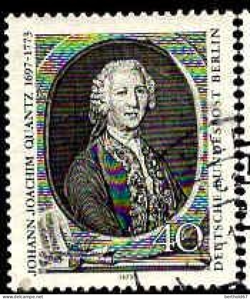 Berlin Poste Obl Yv:415 Mi:454 Johann Joachim Quantz Flutiste (Beau Cachet Rond) - Used Stamps