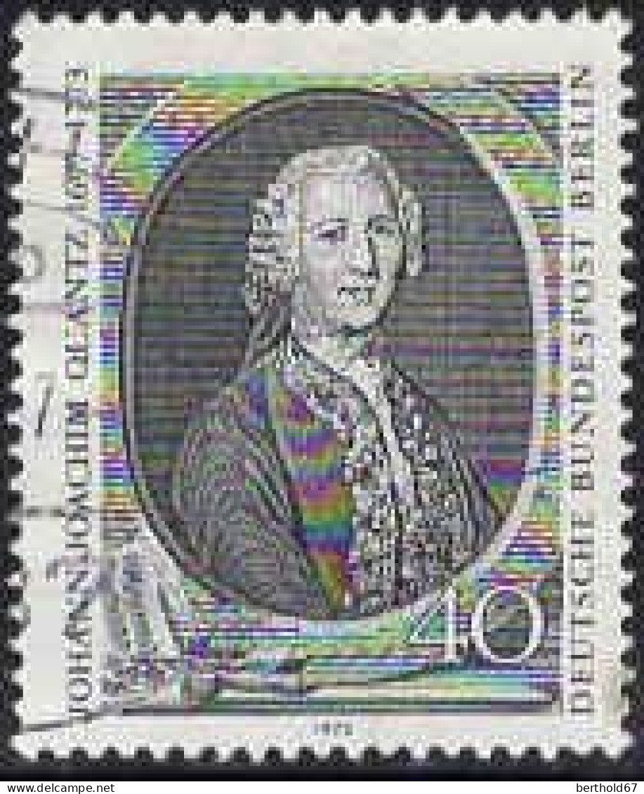 Berlin Poste Obl Yv:415 Mi:454 Johann Joachim Quantz Flutiste (cachet Rond) - Used Stamps