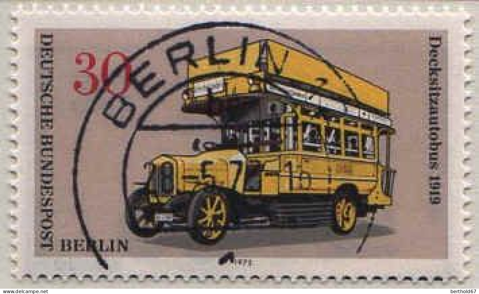 Berlin Poste Obl Yv:412 Mi:448 Decksitzautobus (TB Cachet à Date) 28-5-73 - Gebruikt