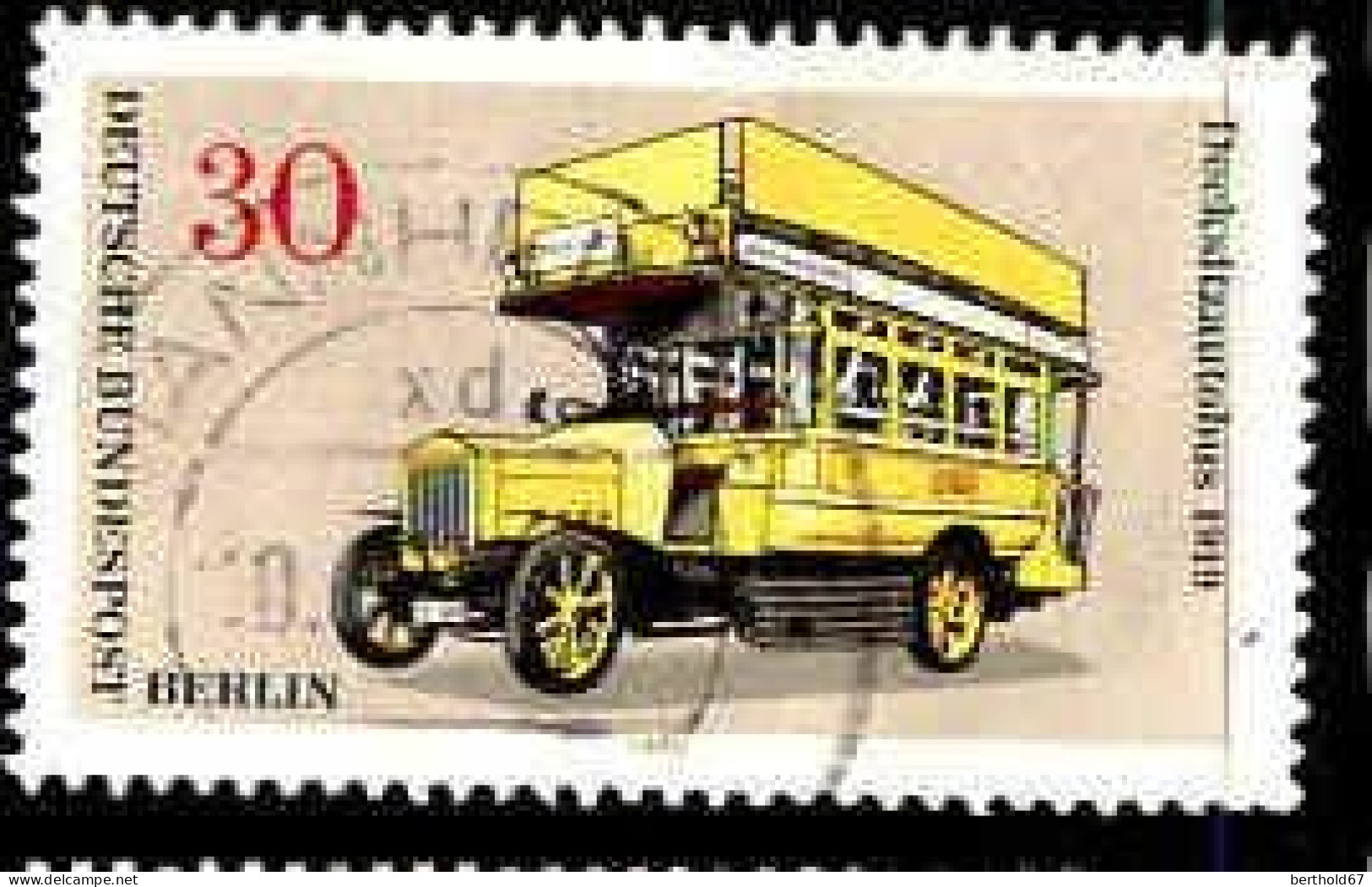 Berlin Poste Obl Yv:412 Mi:448 Decksitzautobus (Beau Cachet Rond) - Oblitérés