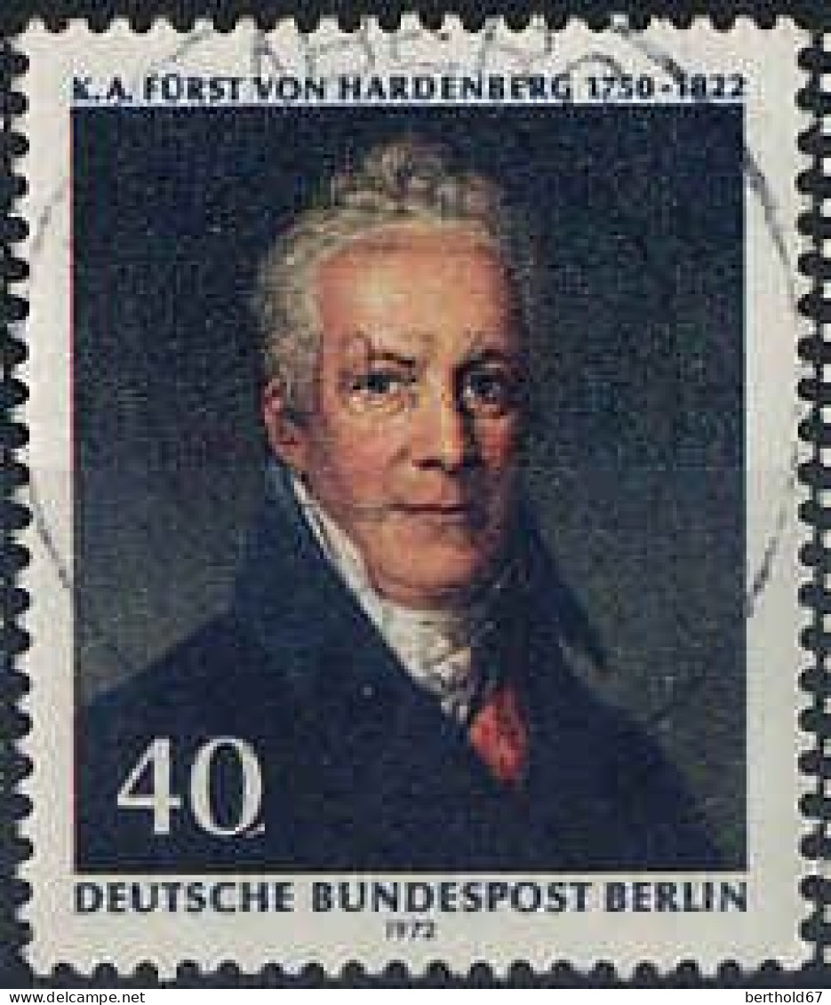 Berlin Poste Obl Yv:406 Mi:440 K.A. Fürst Von Hardenberg 1750-1822 (Chancelier) (cachet Rond) - Gebraucht