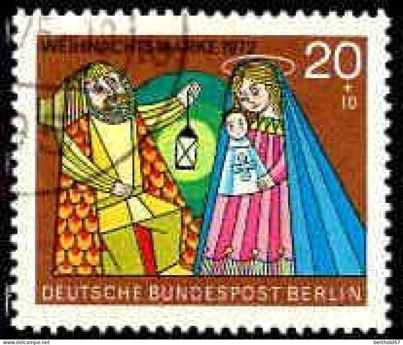 Berlin Poste Obl Yv:405 Mi:441 Weihnachtsmarke La Sainte Famille (Beau Cachet Rond) - Oblitérés