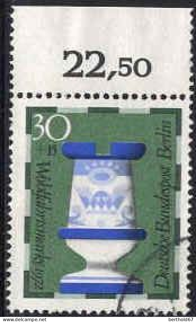 Berlin Poste Obl Yv:401 Mi:436 Wohlfahrtsmarke Echecs Tour Bord De Feuille (cachet Rond) - Used Stamps