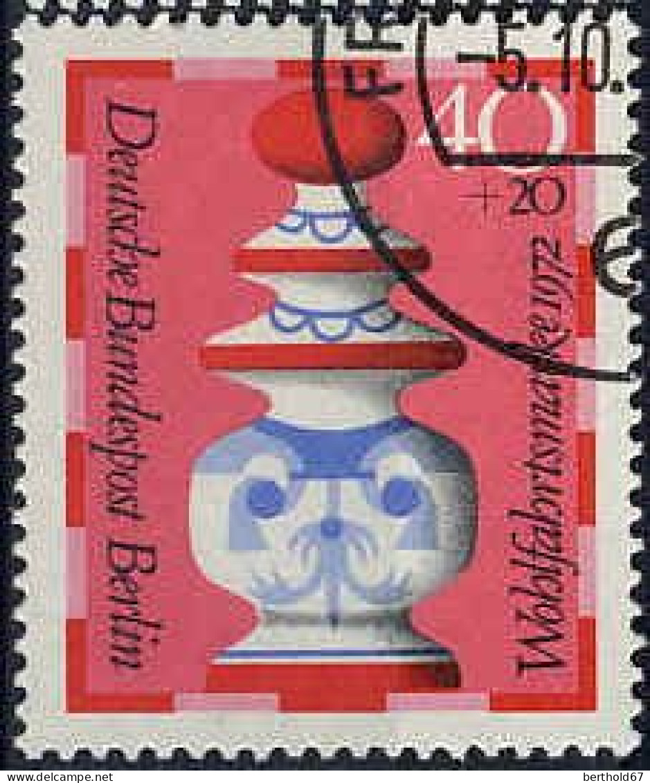 Berlin Poste Obl Yv:402 Mi:437 Wohlfahrtsmarke Echecs Reine (Beau Cachet Rond) - Used Stamps