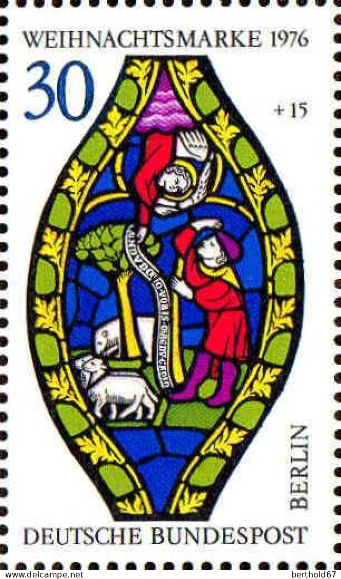 Berlin Poste N** Yv:495 Mi:528 Weihnachtsmarke Vitrail De La Frauenkirche - Unused Stamps