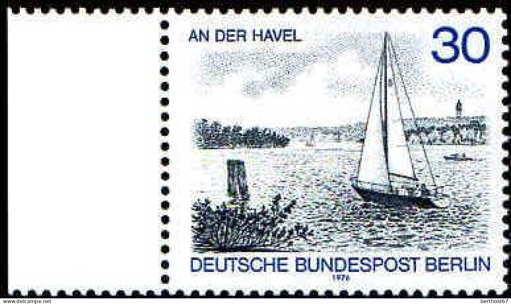 Berlin Poste N** Yv:492 Mi:529 An Der Havel Bord De Feuille - Unused Stamps