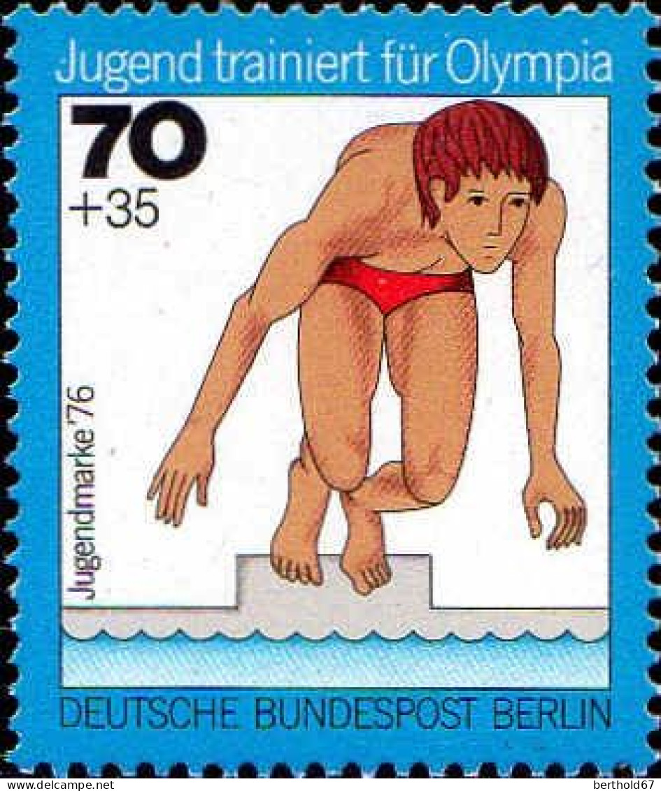 Berlin Poste N** Yv:484 Mi:520 Jugendmarke Natation - Ungebraucht