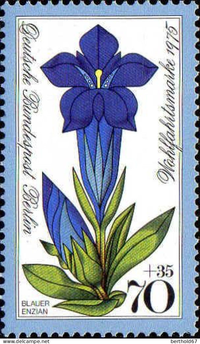 Berlin Poste N** Yv:477 Mi:513 Wohlfahrtsmarke Blauer Enzian - Unused Stamps