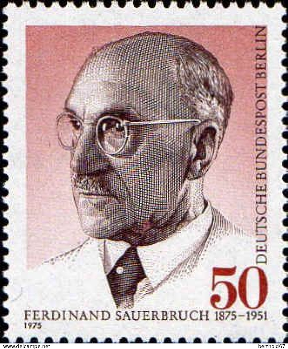 Berlin Poste N** Yv:456 Mi:492 Ferdinand Sauerbruch Chirurgien - Neufs