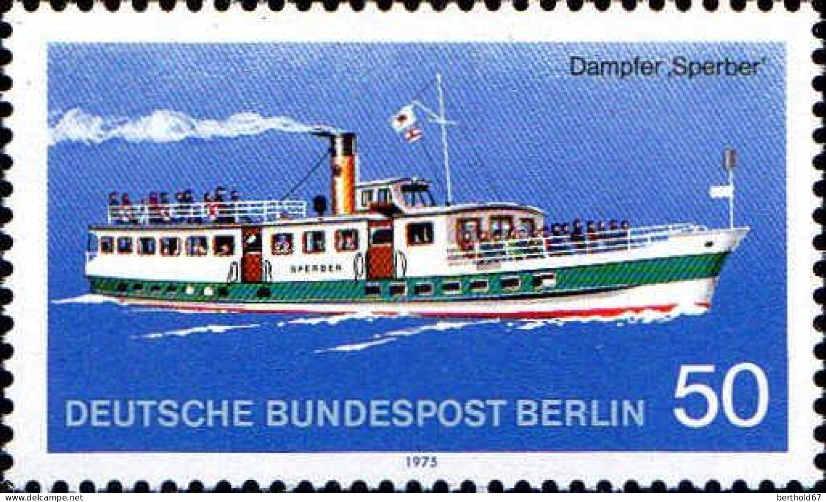 Berlin Poste N** Yv:449 Mi:485 Dampfer Sperber - Unused Stamps