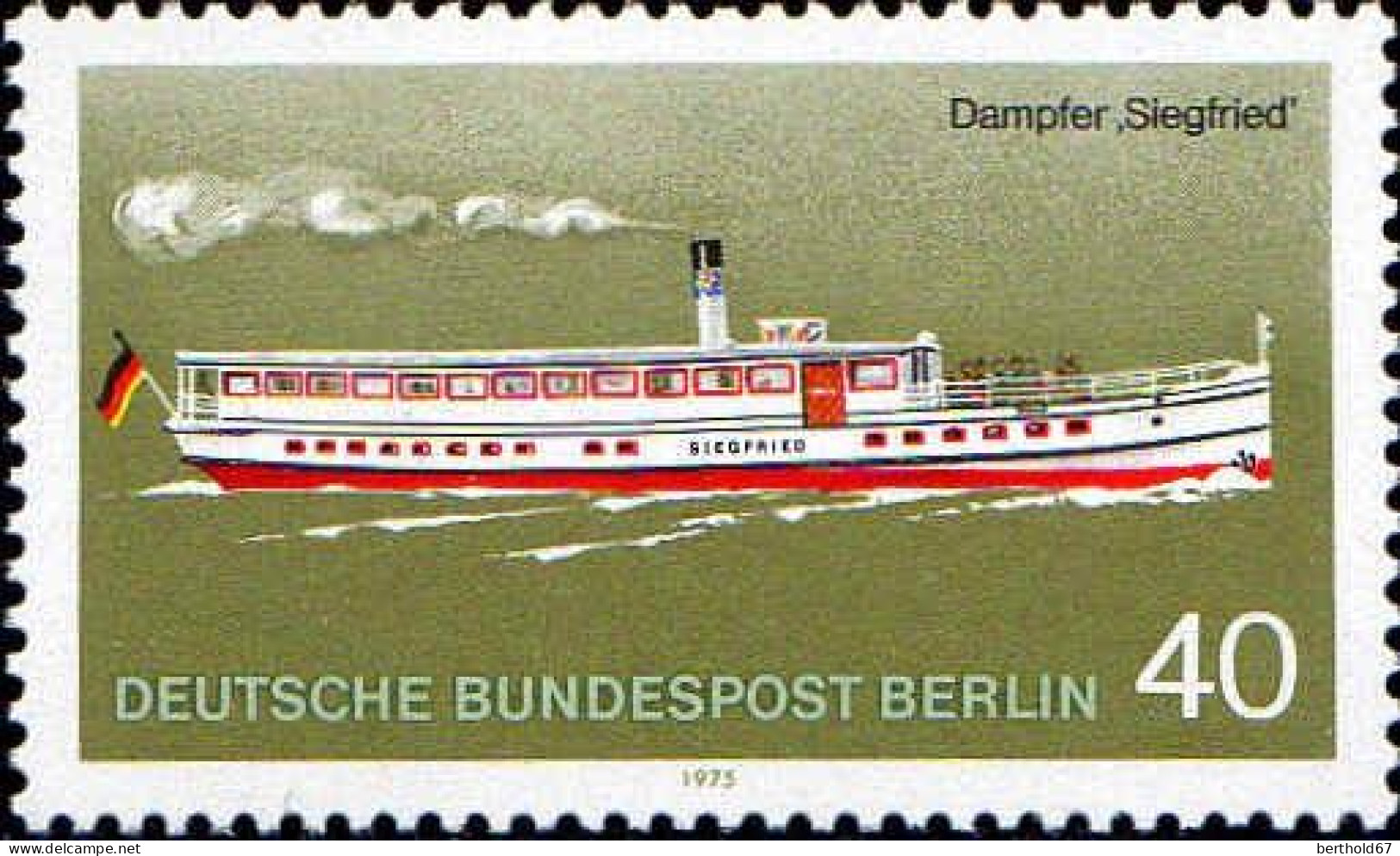 Berlin Poste N** Yv:448 Mi:484 Dampfer Siegfried - Unused Stamps