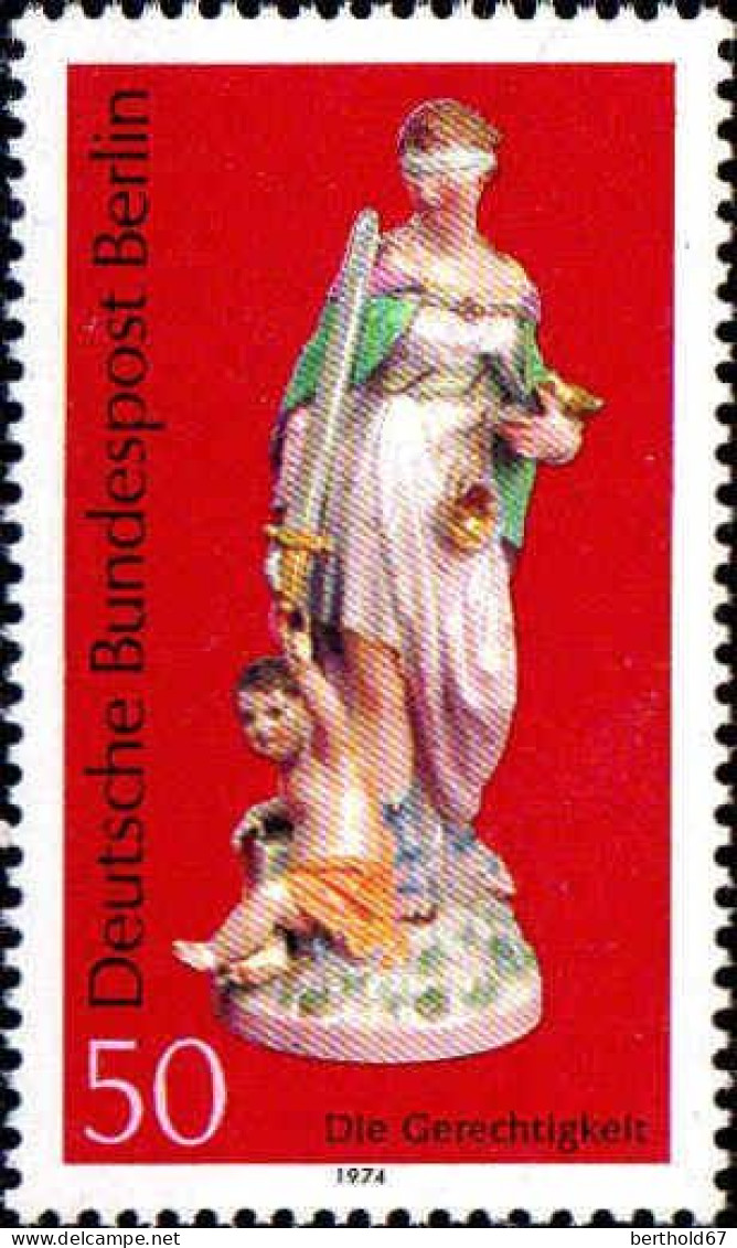Berlin Poste N** Yv:444 Mi:480 Die Gerechtigkeit - Unused Stamps