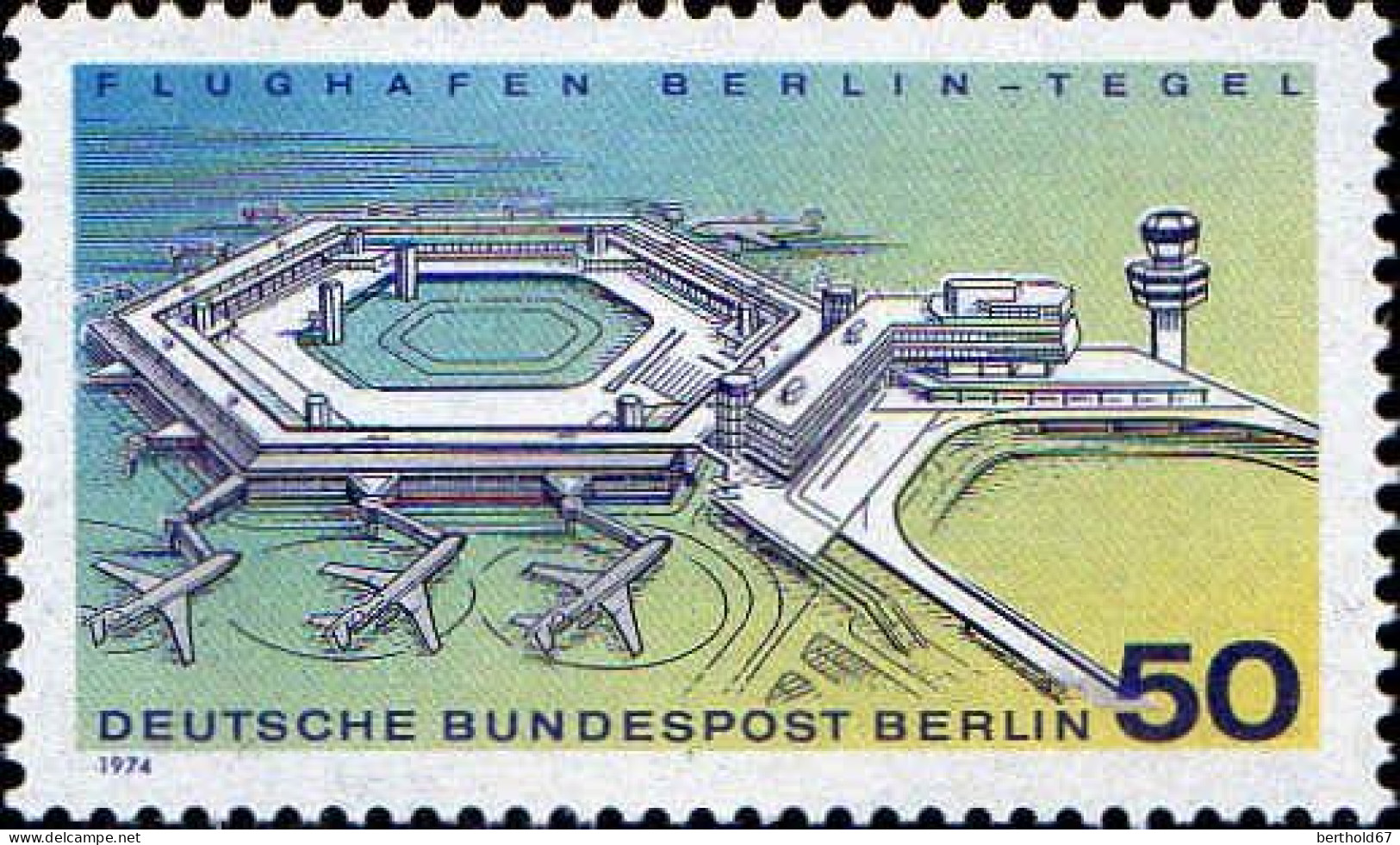 Berlin Poste N** Yv:441 Mi:477 Flughafen Berlin-Tegel - Unused Stamps