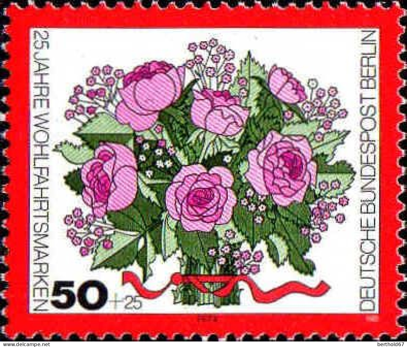 Berlin Poste N** Yv:439 Mi:475 Wohlfahrtspflege Roses - Unused Stamps