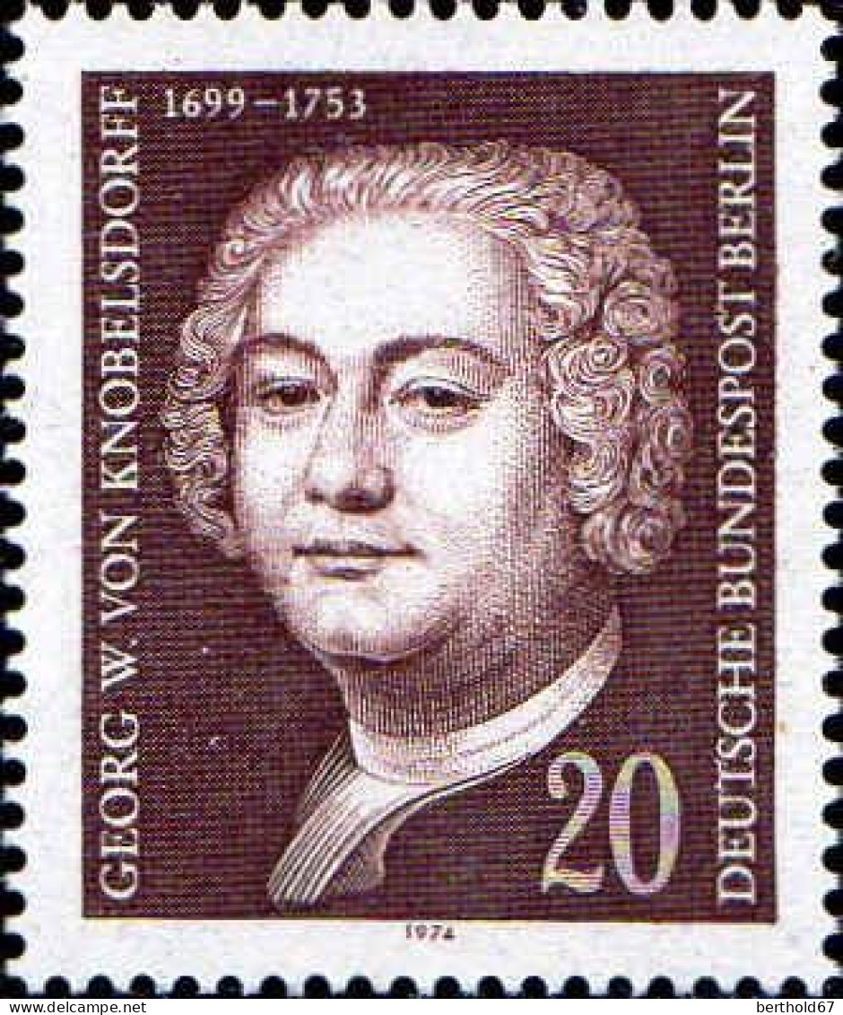 Berlin Poste N** Yv:428 Mi:464 Georg Wenzeslaus Von Knobelsdorff Architecte - Unused Stamps