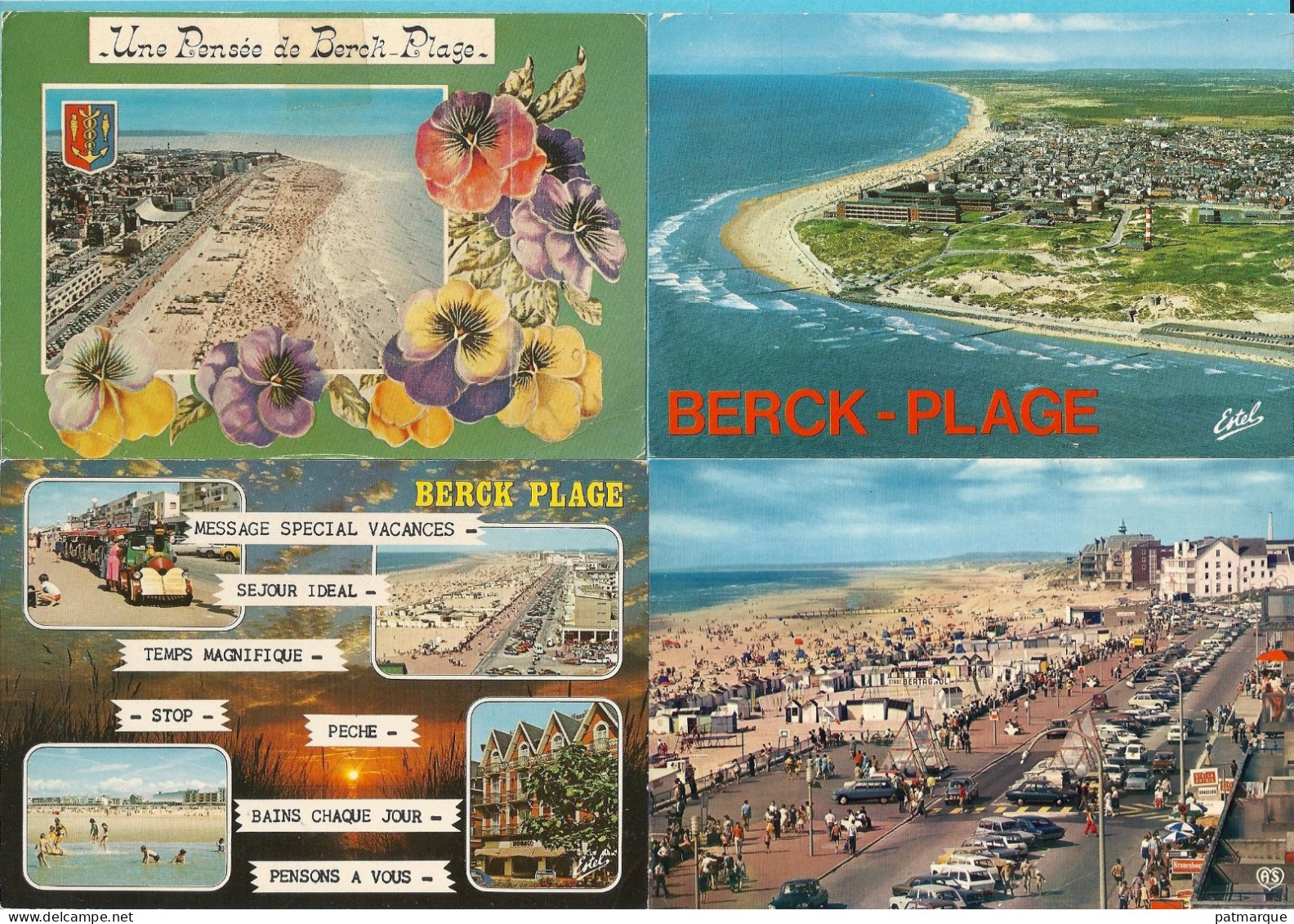 BERCK - PLAGE  - Lot De 14 Cartes - Hôtel  Bateaux Voitures - Berck