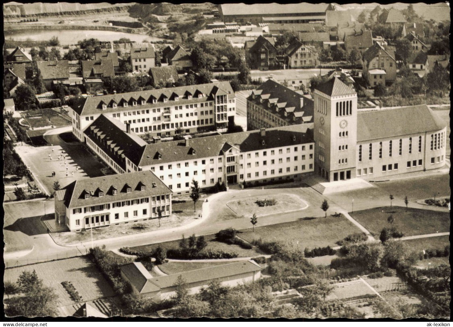 Ansichtskarte Bielefeld Luftbild Ursulinenkloster 1968 - Bielefeld