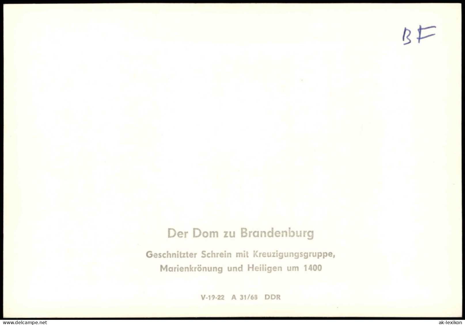 Brandenburg An Der Havel Dom  Geschnitzter Marienkrönung Heiligen Um 1400 1968 - Brandenburg