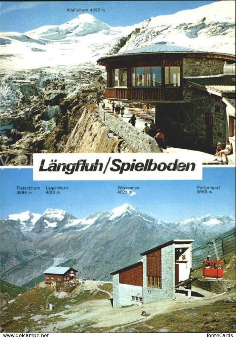 11896457 Saas-Fee Laengfluh Spielboden Panorama Restaurant Mit Luftseilbahn Saas - Other & Unclassified