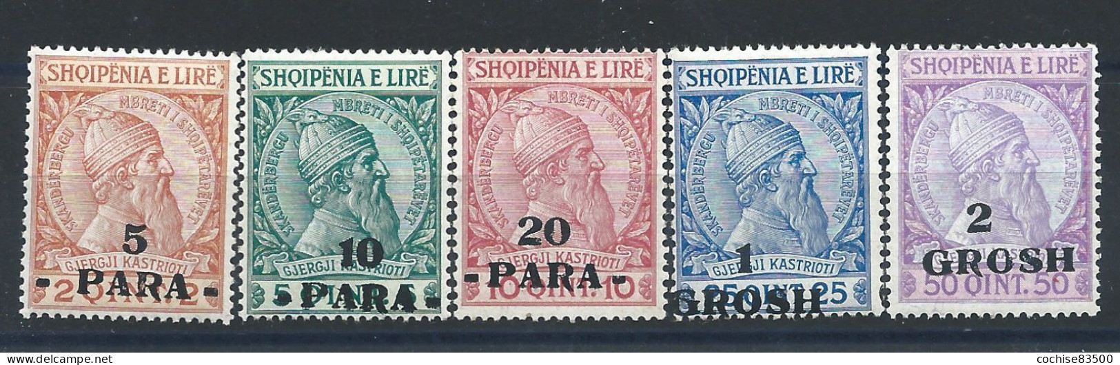 Albanie N°38/41A**/* (MH) 1914 - Gjergji Kastrioti - Albania