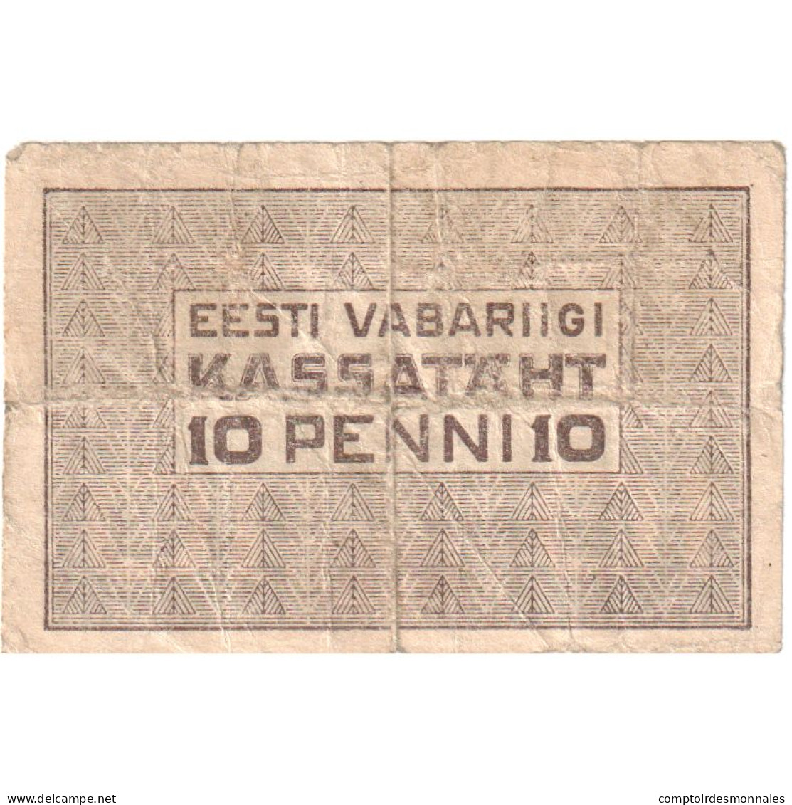 Estonie, 10 Penni, 1919, KM:40b, TTB - Estland