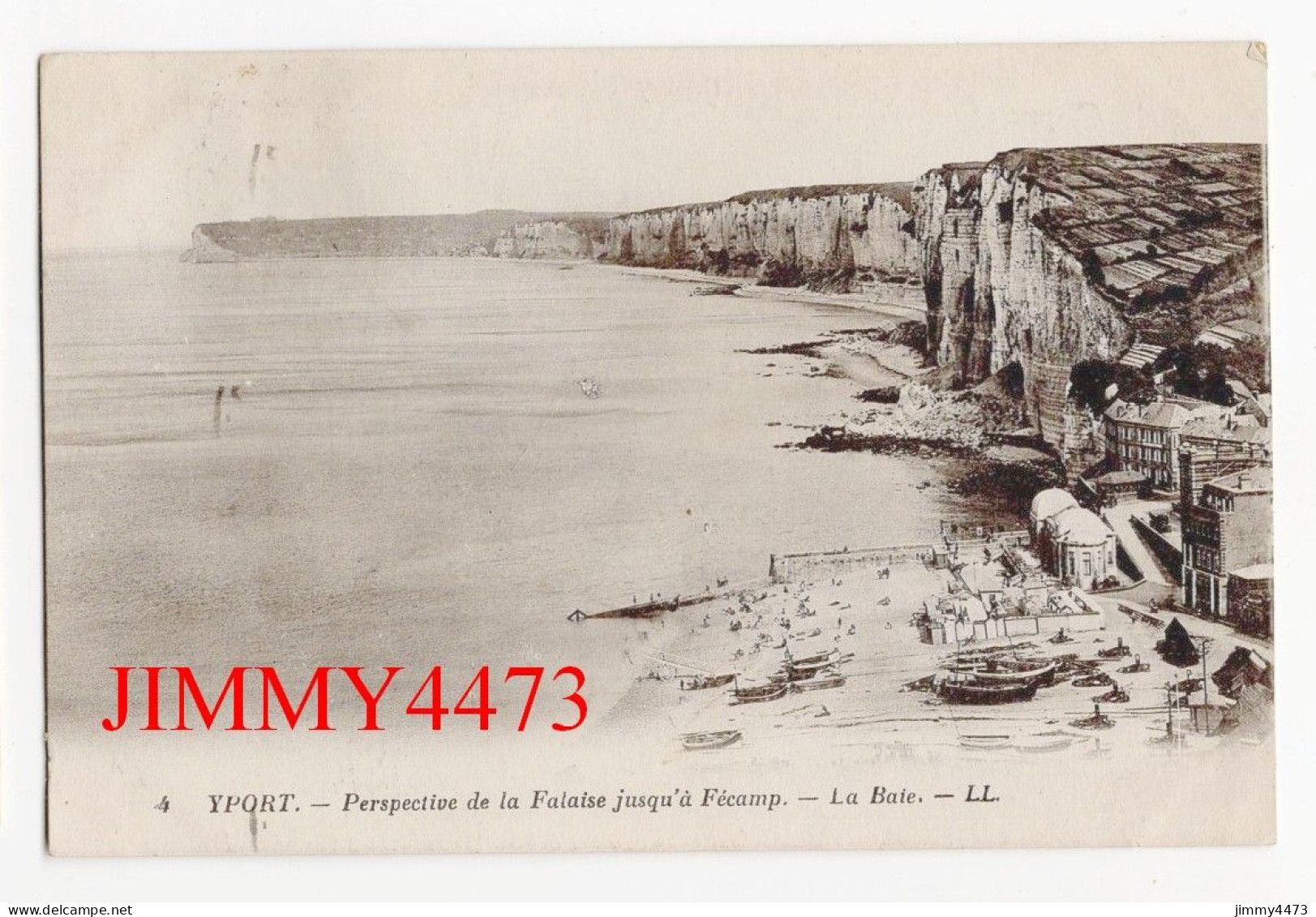 CPA - YPORT En 1934 - Perspective De La Falaise Jusqu'à Fécamp ( Plage Bien Animée ) N° 4 - L L - Edit. Lévy Et Neurdein - Yport